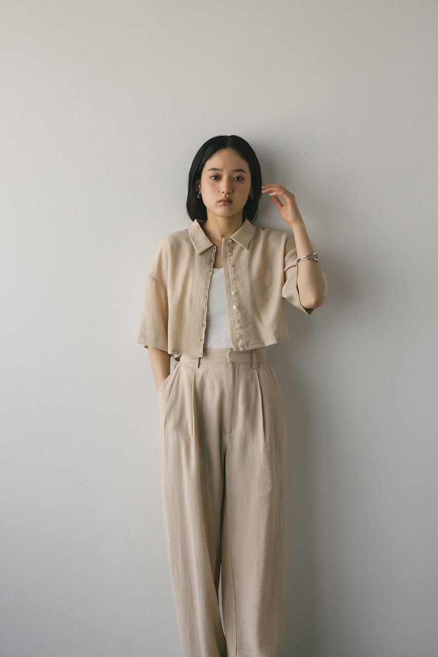 STYLEMIXER「バックオープンワッシャーシャツ」|シャツ・ブラウス|BEG