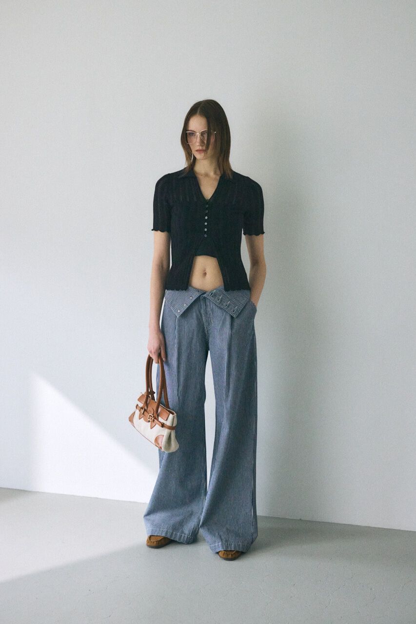 MOUSSY「COTTON KNIT OPENWORK カーディガン」|ニット・セーター|