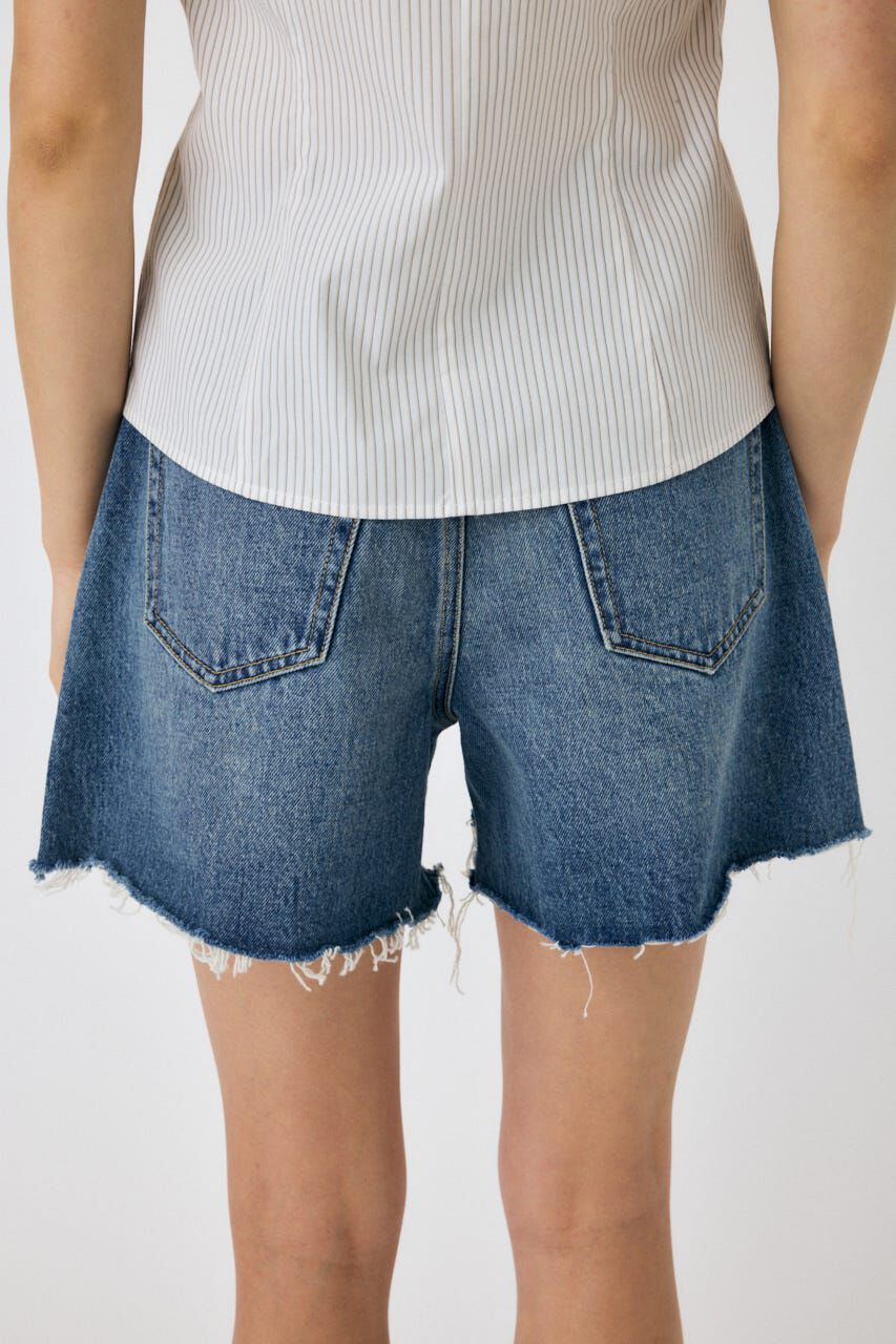 MOUSSY「WIDE DENIM ショーツ」|デニム|