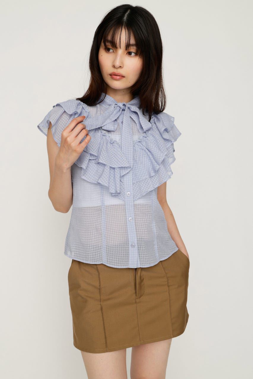 SLY「FRILL RIBBON ブラウス」|シャツ・ブラウス|