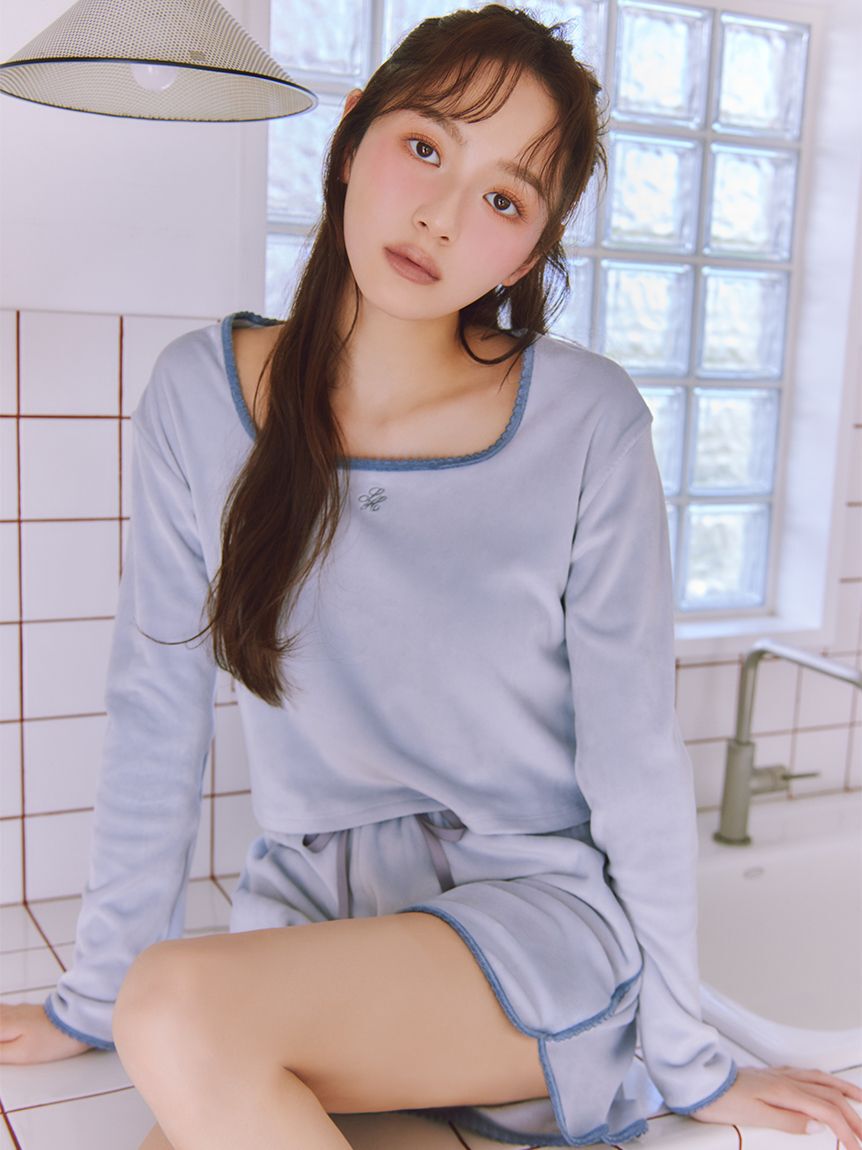 SNIDEL HOME「【イフミック(R)】シルキーフリースセットアップ」|ルームウェア|