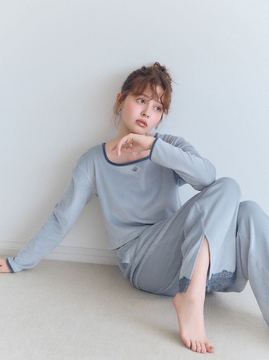 SNIDEL HOME「【イフミック(R)】シルキーフリースロングパンツ」|ルームウェア|