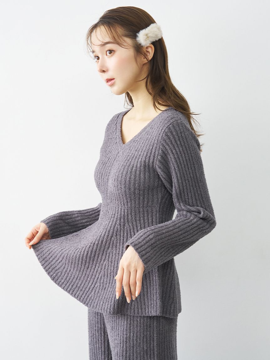 SNIDEL HOME「【イフミック(R)】ペプラムセットアップ」|ルームウェア|