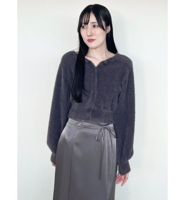 MERCURYDUO「ミニシャギーコンパクトカーディガン」|カーディガン|
