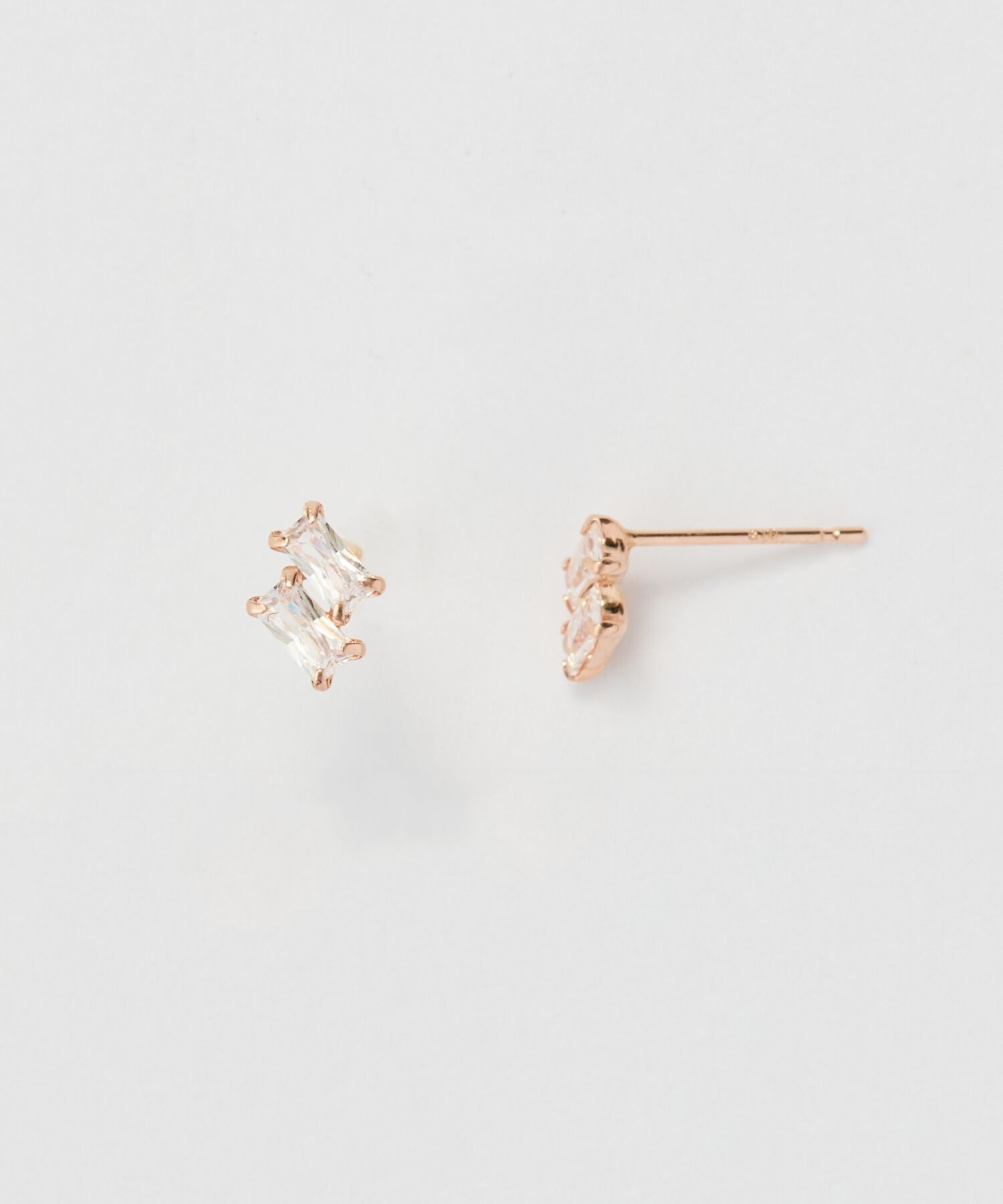 Phoebe「【K10】ツインバケットピアス　ローズゴールド/BOX付き」|ピアス|