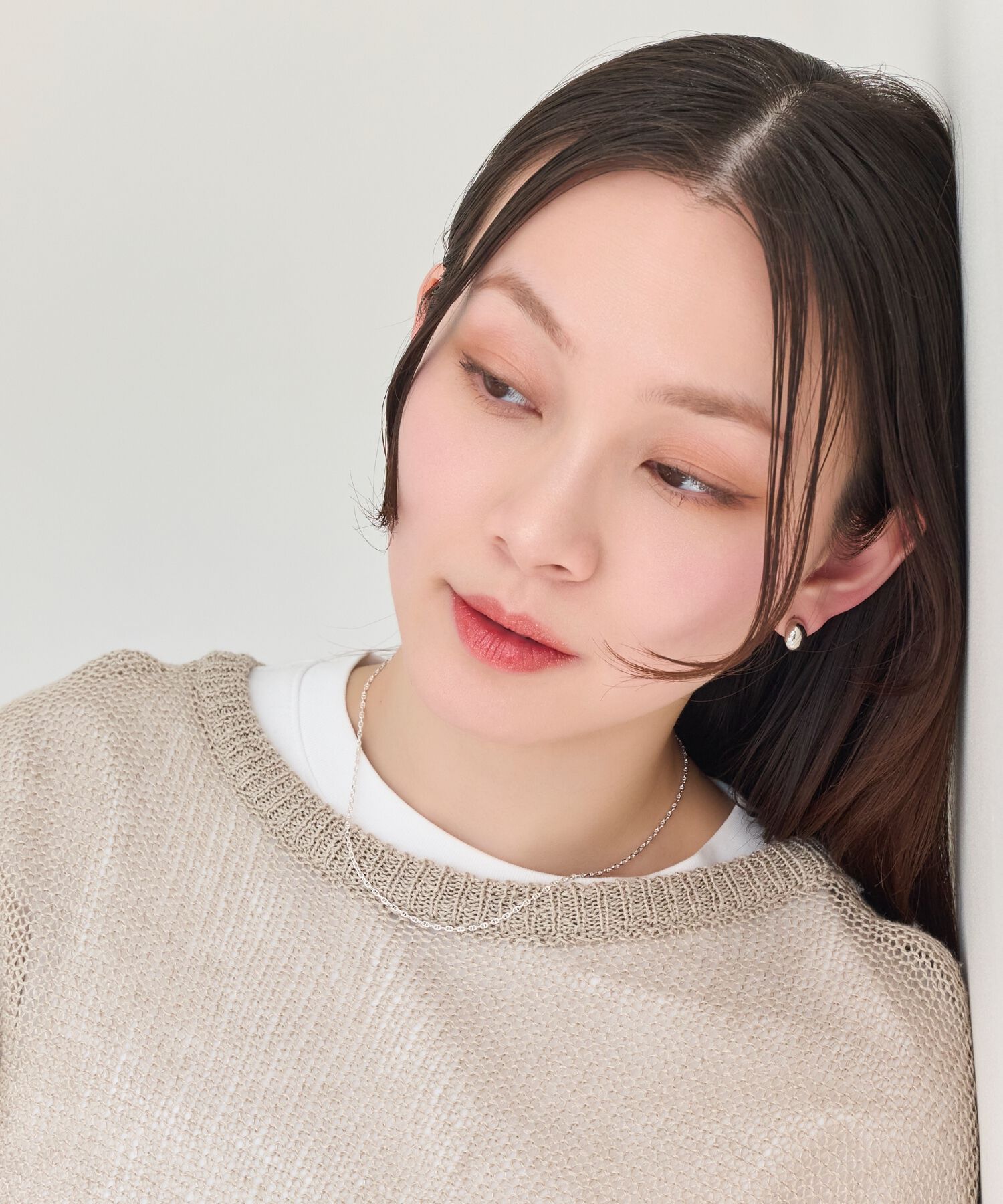 Phoebe「≪雑誌掲載≫【ピアス見えシリーズ/金属アレルギー対応】オーバルフープスナップイヤリング　シルバー」|イヤリング|