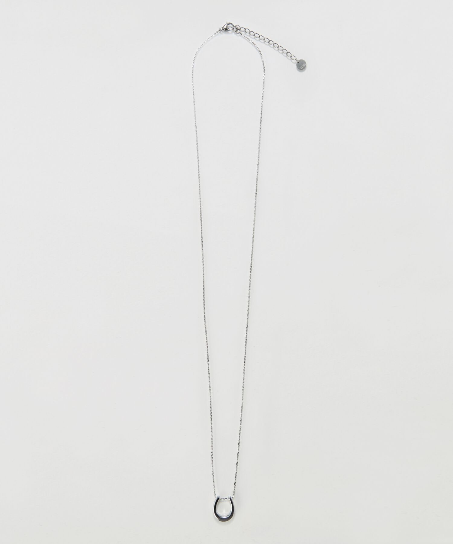 Phoebe「【金属アレルギー対応】メタリックホースシューネックレス　シルバー　ステンレス/馬蹄/蹄鉄/ギフト」|ネックレス|