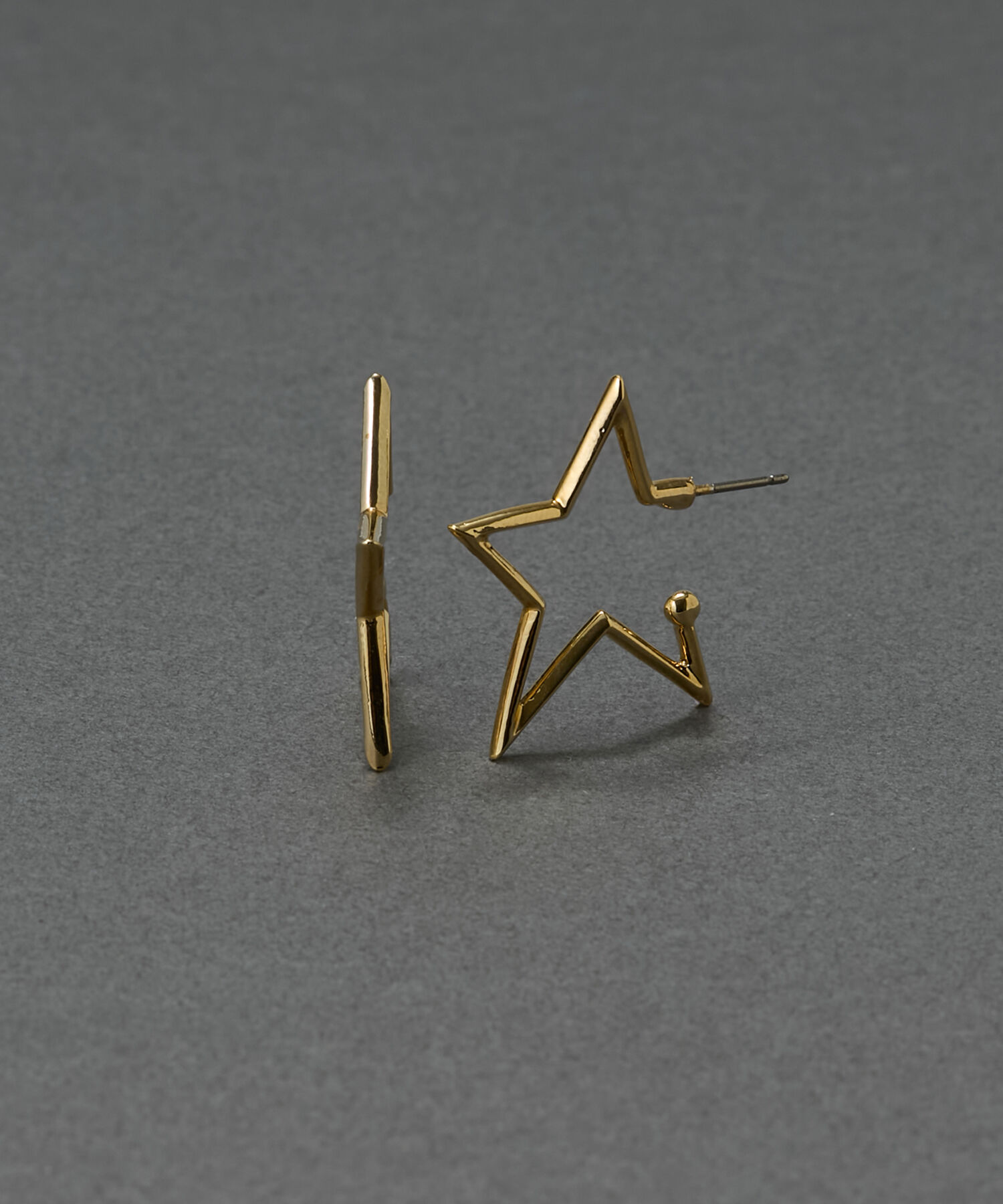 Phoebe「【金属アレルギー対応】スターフープピアス　ゴールド/ニッケルフリー」|ピアス|
