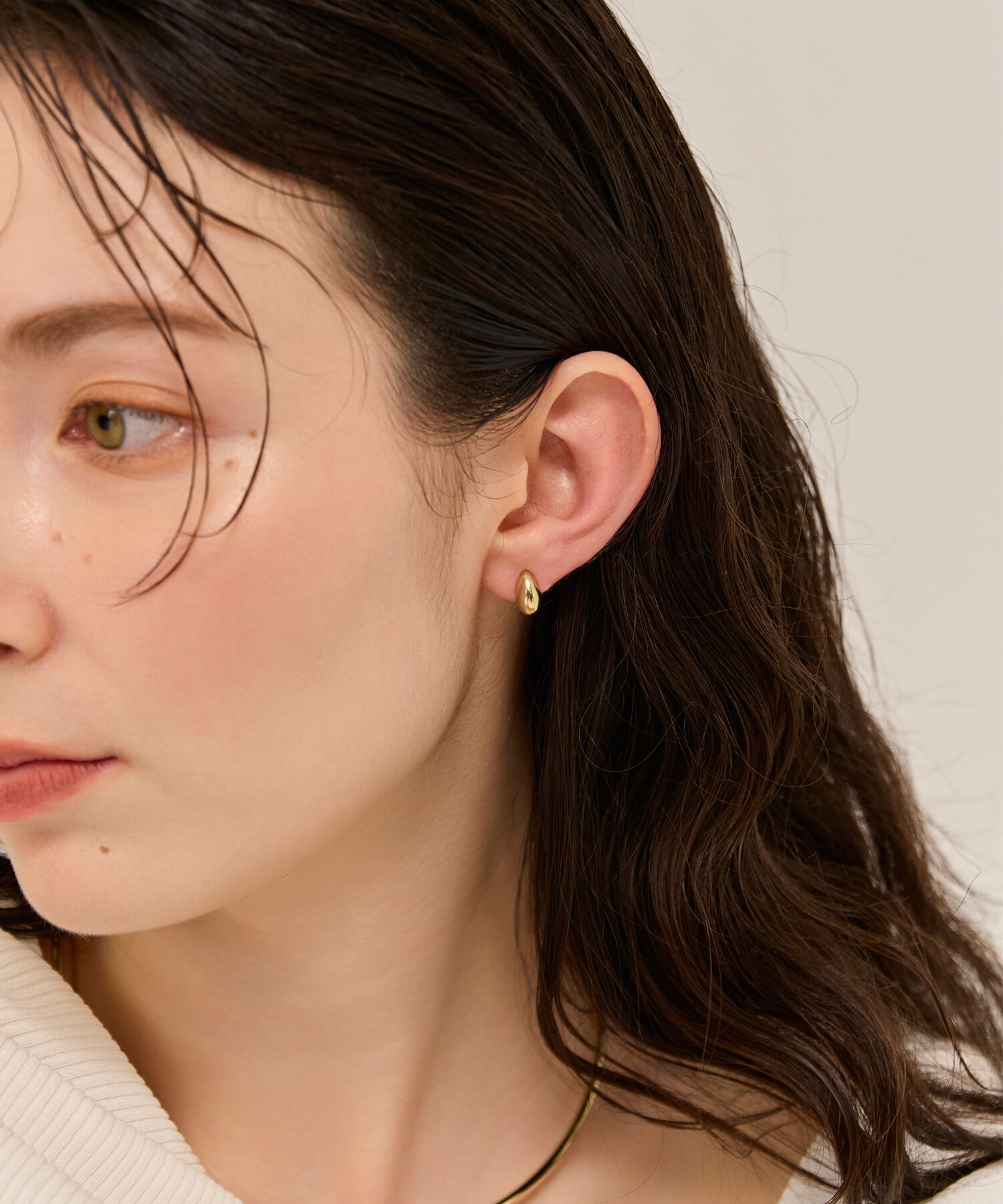 Phoebe「【金属アレルギー対応】プランプメタルスナップイヤリング　ゴールド/ニッケルフリー」|イヤリング|