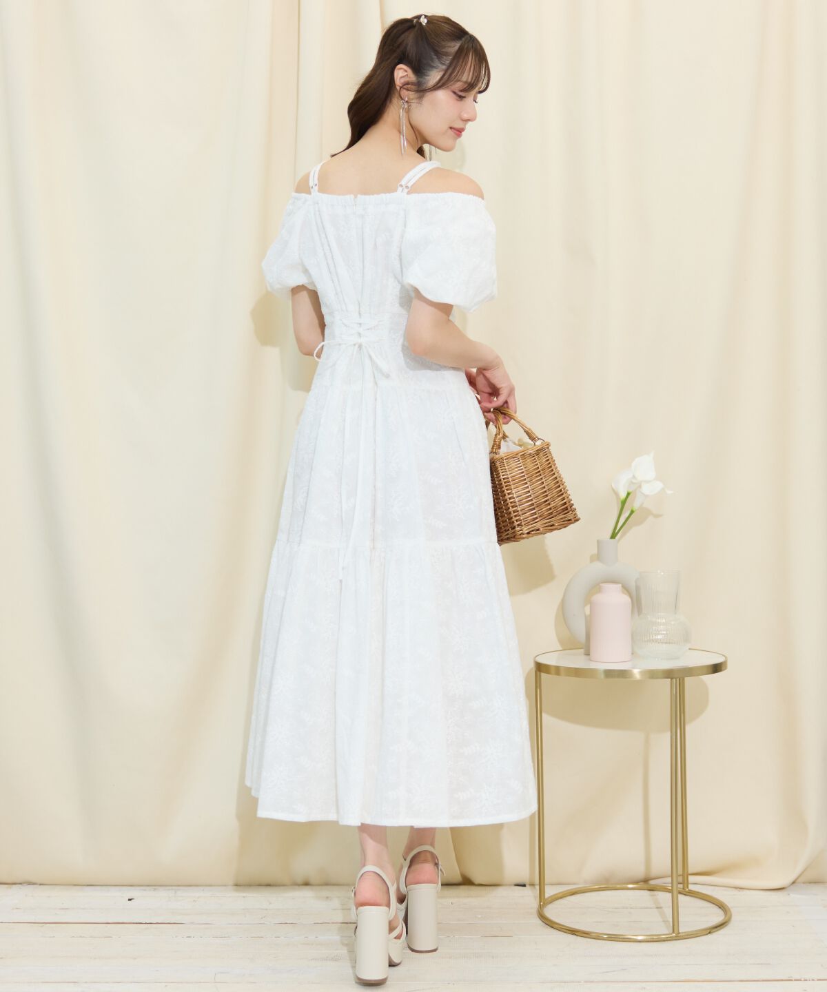 WILLSELECTION「2WAYスリーブコットンティアードワンピース」|ワンピース|
