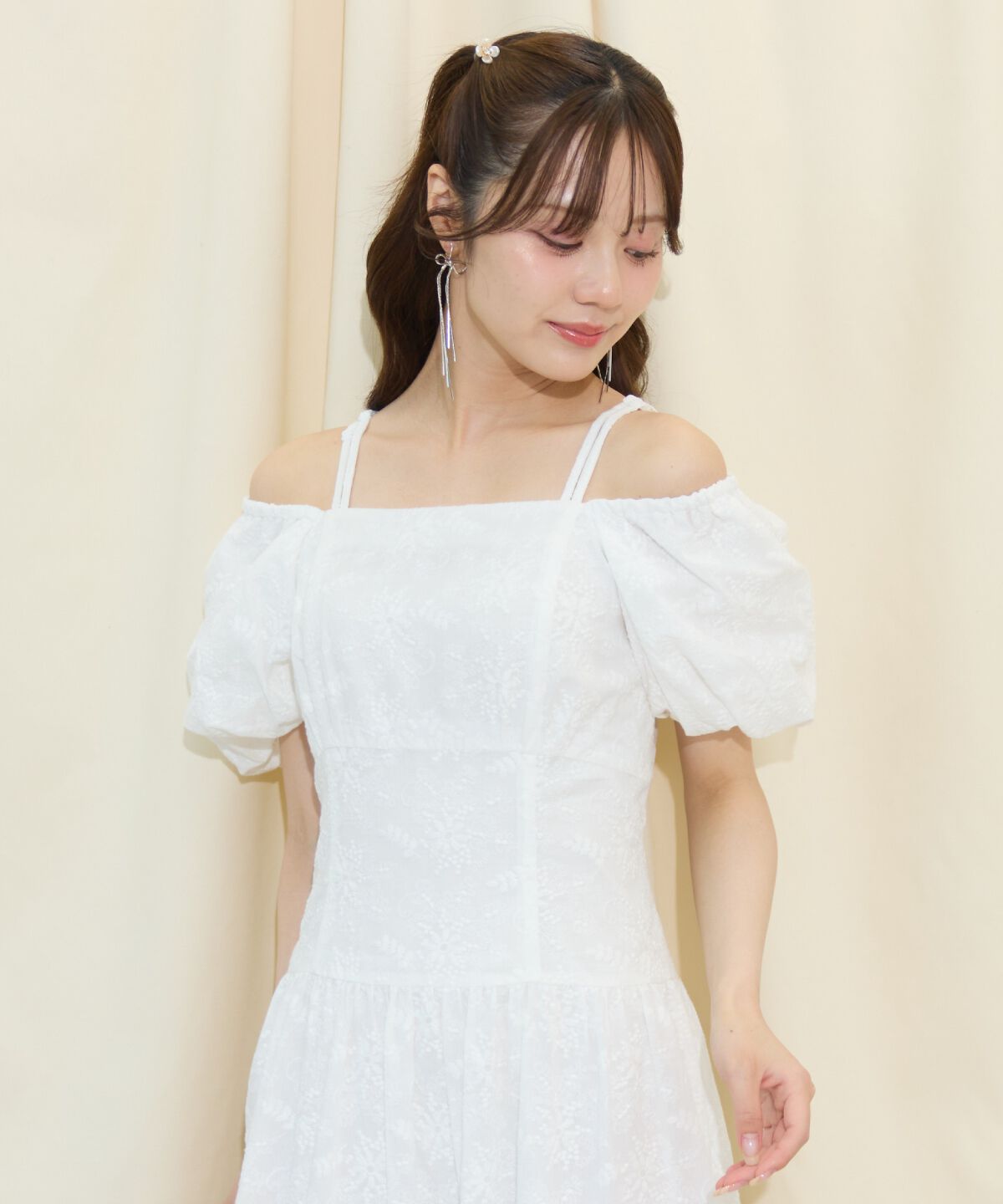 WILLSELECTION「2WAYスリーブコットンティアードワンピース」|ワンピース|