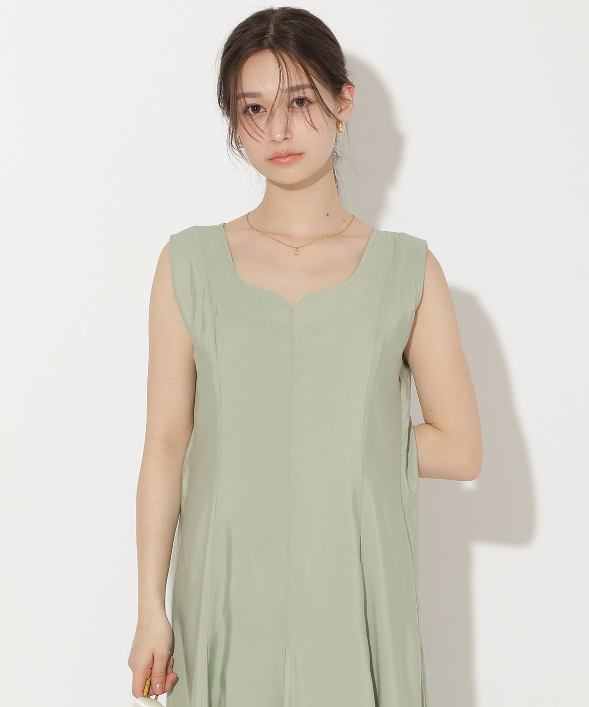 WILLSELECTION「バックリボンノースリーブAラインワンピース」|ワンピース|