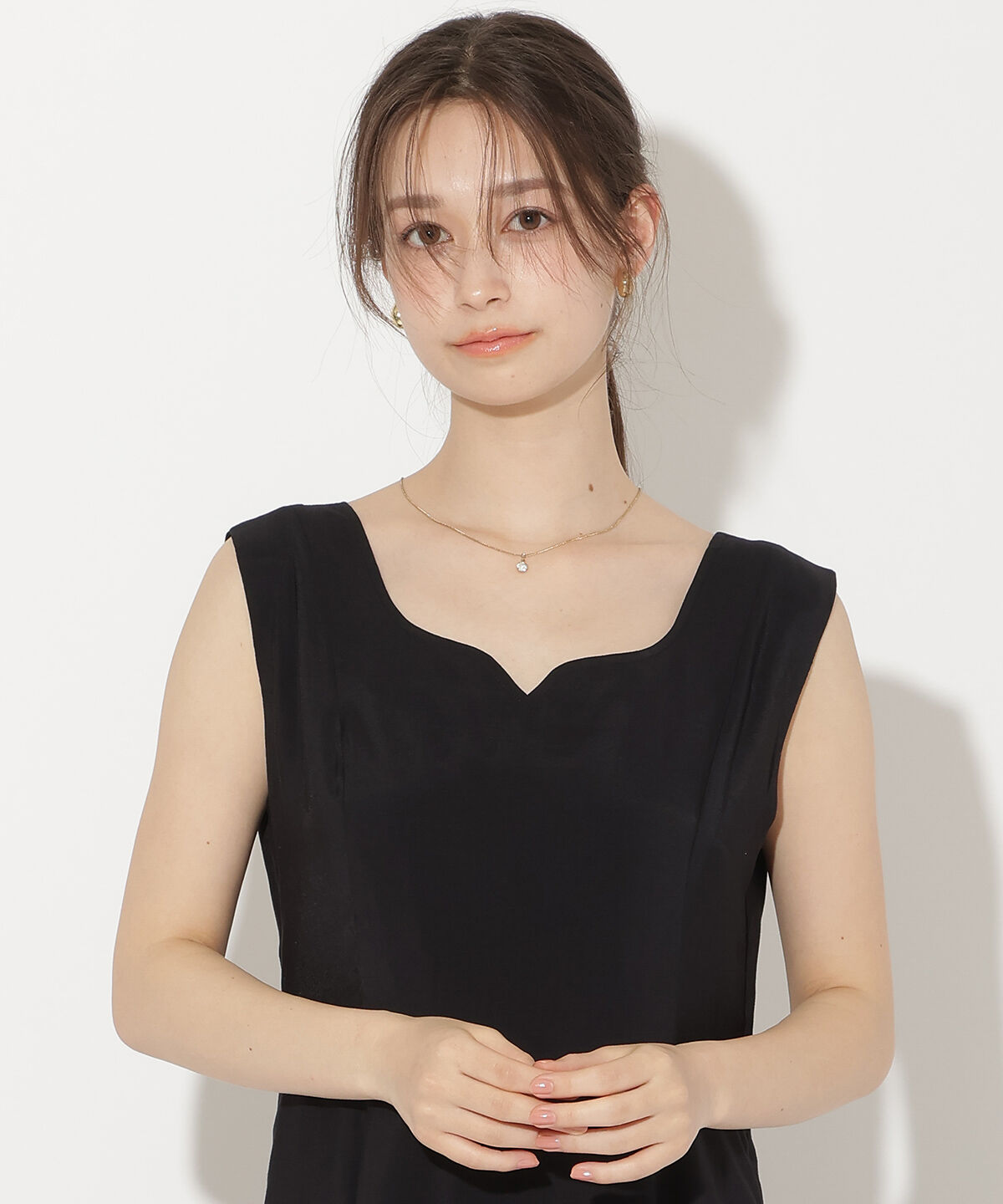 WILLSELECTION「バックリボンノースリーブAラインワンピース」|ワンピース|