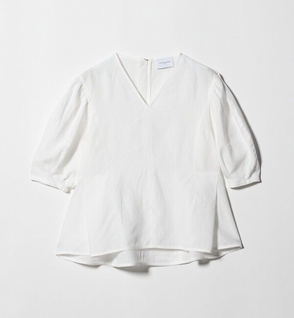 UNITED ARROWS「リネン フレア パフスリー ブブラウス ‐ウォッシャブル‐」|シャツ・ブラウス|