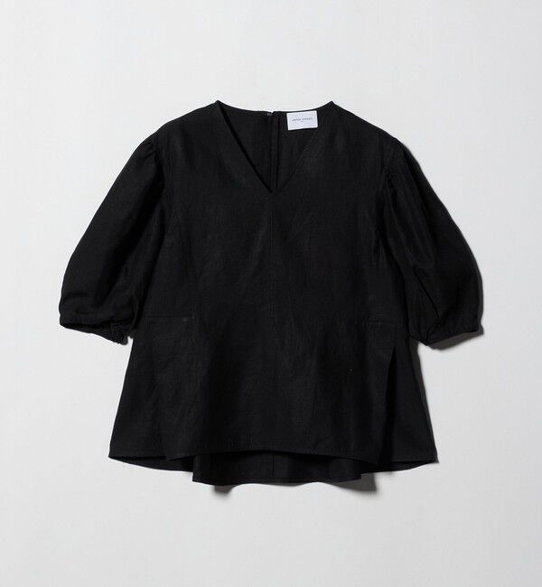 UNITED ARROWS「リネン フレア パフスリー ブブラウス ‐ウォッシャブル‐」|シャツ・ブラウス|