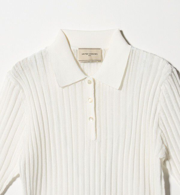 UNITED ARROWS「シアー リブ ポロニット ‐ウォッシャブル‐」|ニット・セーター|