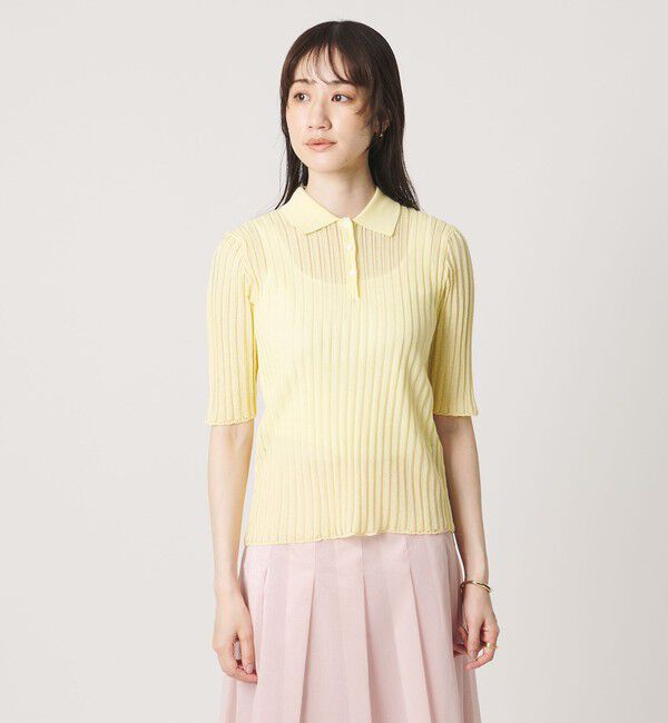 UNITED ARROWS「シアー リブ ポロニット ‐ウォッシャブル‐」|ニット・セーター|