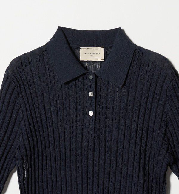 UNITED ARROWS「シアー リブ ポロニット ‐ウォッシャブル‐」|ニット・セーター|