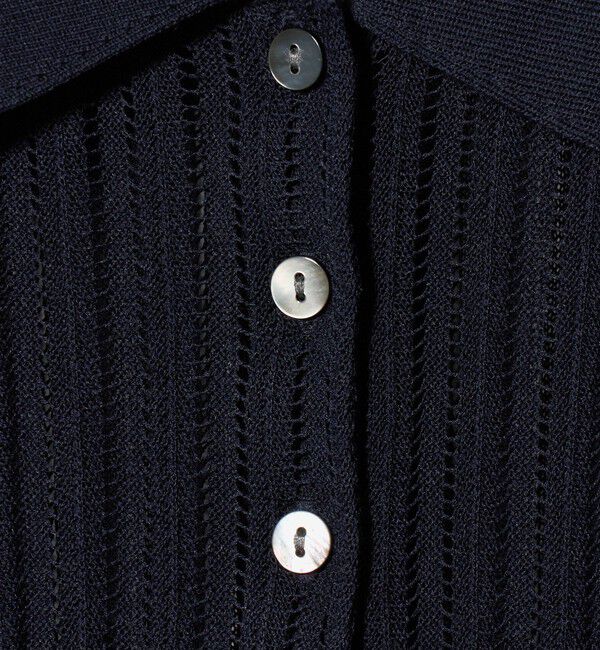 UNITED ARROWS「シアー リブ ポロニット ‐ウォッシャブル‐」|ニット・セーター|