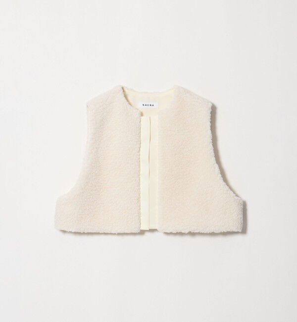 UNITED ARROWS「＜SACRA＞ボア ショート ベスト」|ベスト・ジレ|