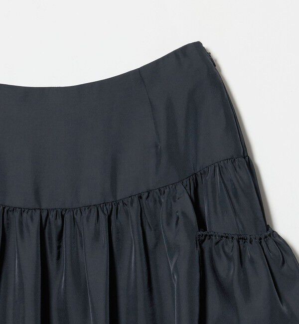 UNITED ARROWS「シルクライク ティアード スカート ‐ウォッシャブル‐」|フレア|