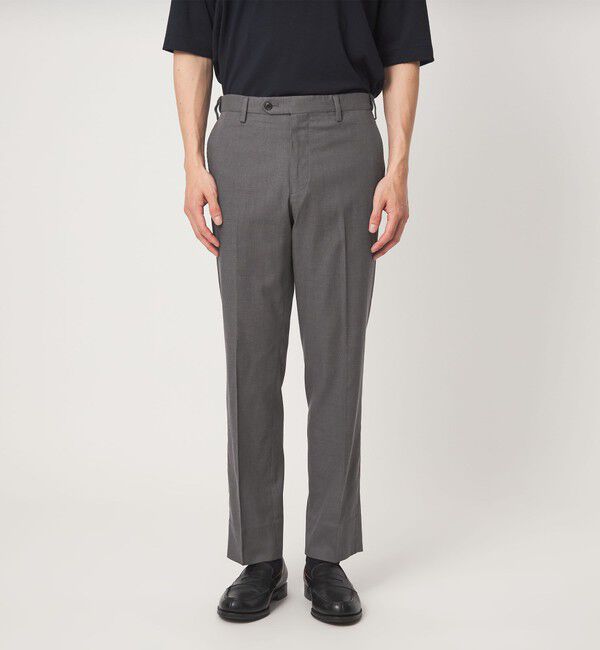 UNITED ARROWS green label relaxing「A+ COOL ロイヤルオックス スタンダード アジャスター NP スラックス -ウォッシャブル・接触冷感・吸水速乾」|スラックス|