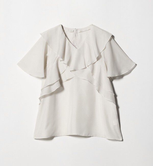 UNITED ARROWS green label relaxing「ラッフル フレア ショートスリーブ ブラウス」|シャツ・ブラウス|