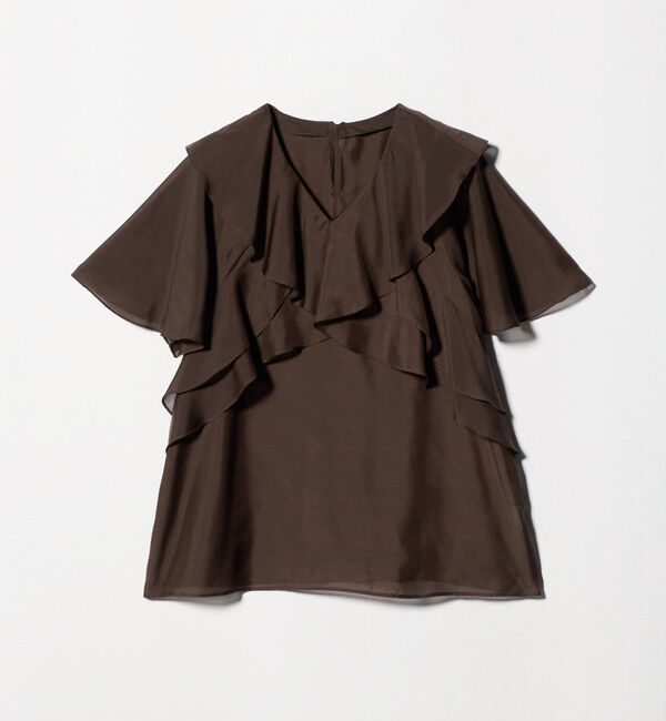 UNITED ARROWS green label relaxing「ラッフル フレア ショートスリーブ ブラウス」|シャツ・ブラウス|