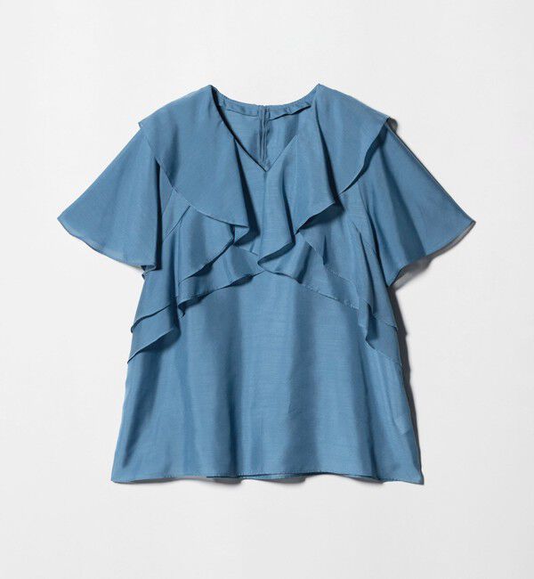 UNITED ARROWS green label relaxing「ラッフル フレア ショートスリーブ ブラウス」|シャツ・ブラウス|