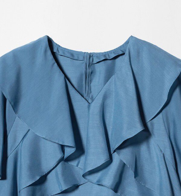 UNITED ARROWS green label relaxing「ラッフル フレア ショートスリーブ ブラウス」|シャツ・ブラウス|