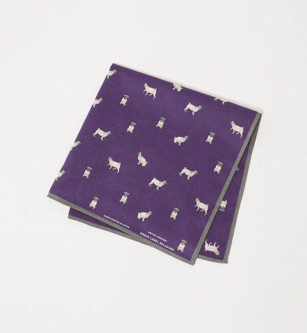 UNITED ARROWS green label relaxing「GLR サテン パグ ハンカチ」|ハンカチ|PURPLE