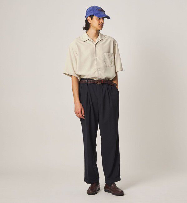 STEVEN ALAN「＜Steven Alan＞ ドレープ オープンカラー ショートスリーブ シャツ BOX」|シャツ・ブラウス|