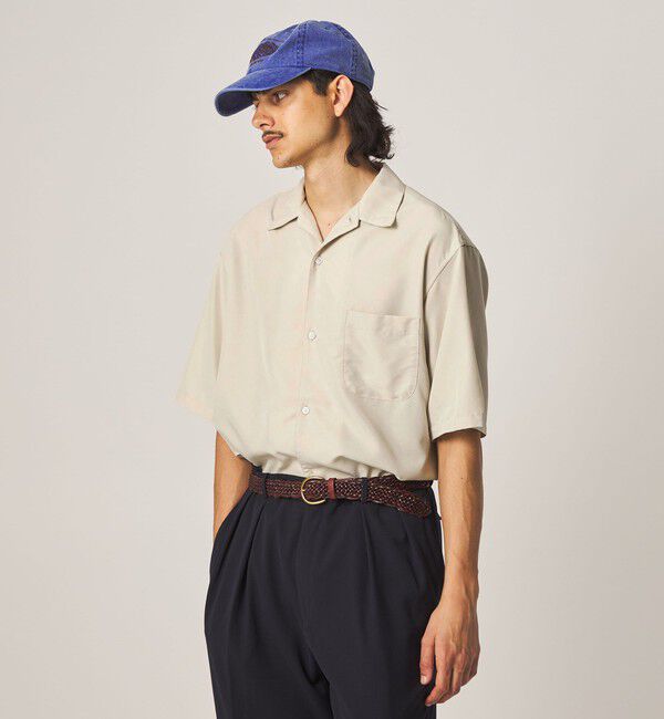 STEVEN ALAN「＜Steven Alan＞ ドレープ オープンカラー ショートスリーブ シャツ BOX」|シャツ・ブラウス|