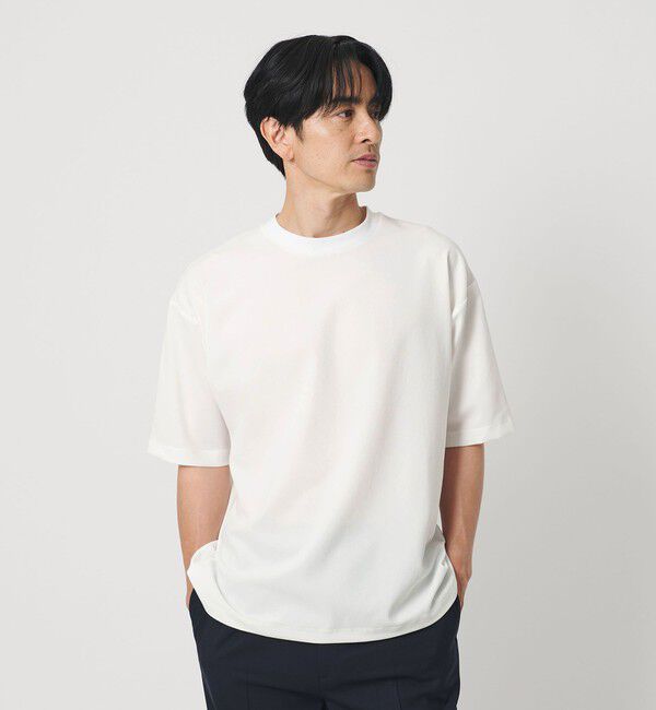 BEAUTY&YOUTH UNITED ARROWS「フラックス ライク アジャスト クルーネック Tシャツ 吸水速乾 ストレッチ 通気性」|Tシャツ・カットソー|
