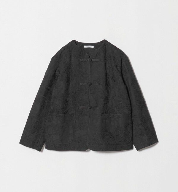 BEAUTY&YOUTH UNITED ARROWS「ジャガード ペイズリー エンブロイダリー ジャケット」|テーラードジャケット|BLACK