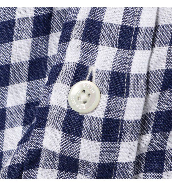 BEAMS PLUS「BEAMS PLUS｜B.D. Gingham Check Linen｜ボタンダウン｜麻｜シャリ感 涼感 涼しい｜チェック柄」|シャツ・ブラウス|