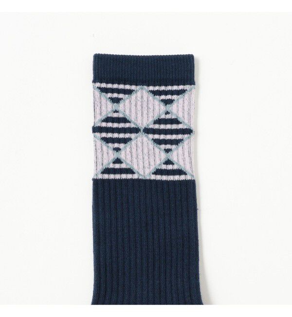BEAMS「ボーダー アーガイル　ソックス」|ソックス|
