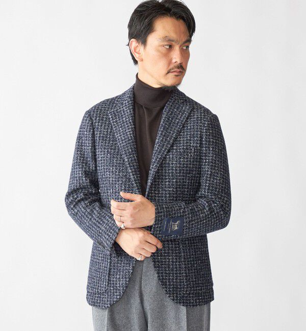 SHIPS「SHIPS:〈FUNCTION〉RANIFICIO ROMA ハウンドトゥース ジャケット」|テーラードジャケット|