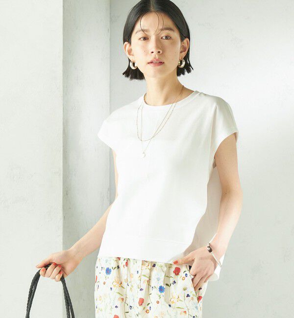 SHIPS for women「〈接触冷感/吸水速乾/洗濯機可能〉ハイゲージ ポンチ コクーン カットソー」|Tシャツ・カットソー|