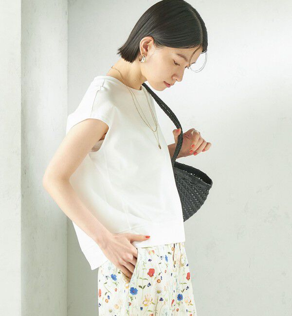 SHIPS for women「〈接触冷感/吸水速乾/洗濯機可能〉ハイゲージ ポンチ コクーン カットソー」|Tシャツ・カットソー|