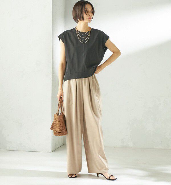 SHIPS for women「〈接触冷感/吸水速乾/洗濯機可能〉ハイゲージ ポンチ コクーン カットソー」|Tシャツ・カットソー|