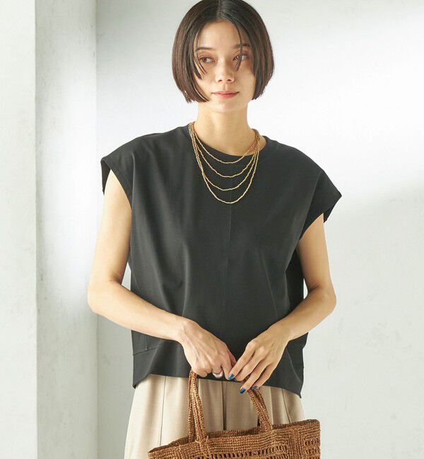 SHIPS for women「〈接触冷感/吸水速乾/洗濯機可能〉ハイゲージ ポンチ コクーン カットソー」|Tシャツ・カットソー|