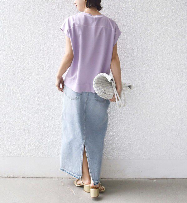 SHIPS for women「〈接触冷感/吸水速乾/洗濯機可能〉ハイゲージ ポンチ コクーン カットソー」|Tシャツ・カットソー|