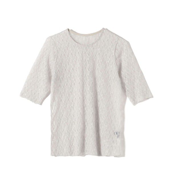 SHIPS for women「〈手洗い可能〉ストレッチ フラワー レース TEE」|Tシャツ・カットソー|