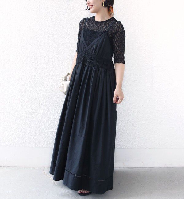 SHIPS for women「〈手洗い可能〉ストレッチ フラワー レース TEE」|Tシャツ・カットソー|