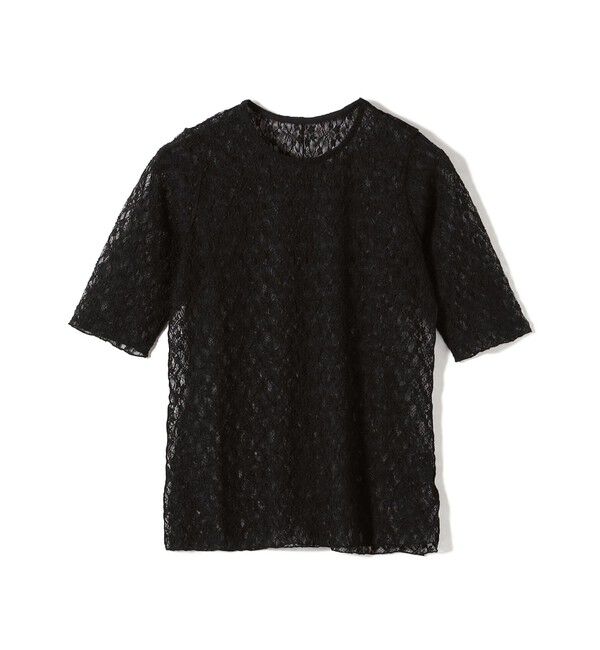 SHIPS for women「〈手洗い可能〉ストレッチ フラワー レース TEE」|Tシャツ・カットソー|