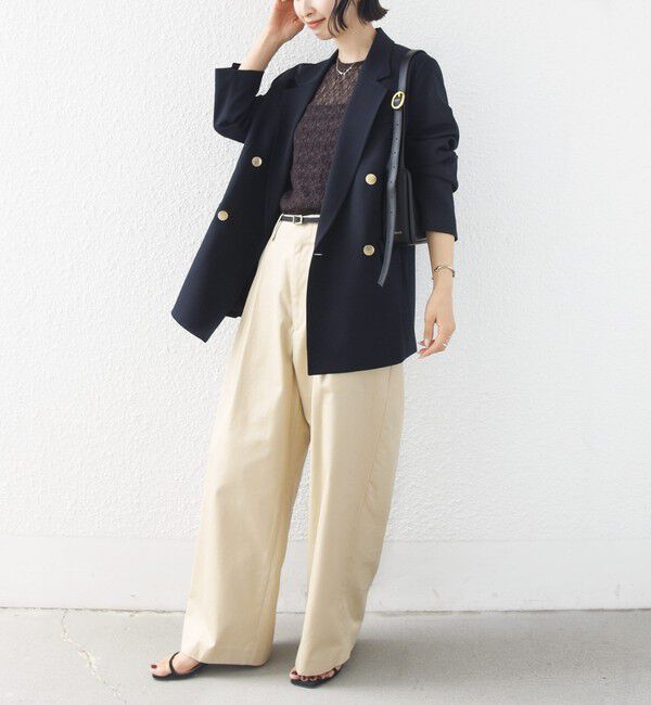 SHIPS for women「〈手洗い可能〉ストレッチ フラワー レース TEE」|Tシャツ・カットソー|