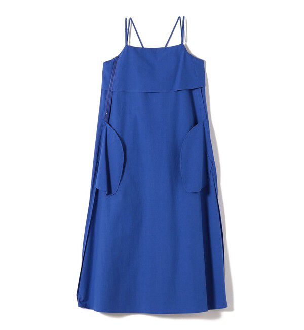 SHIPS for women「SHIPS Primary Navy Label:〈手洗い可能〉近江晒 フレア キャミ ワンピース」|ワンピース|