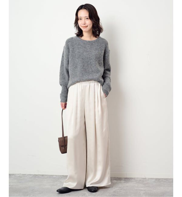SLOBE IENA「《WEB限定カラーあり/予約》サテンリラックスワイドパンツ」|その他|