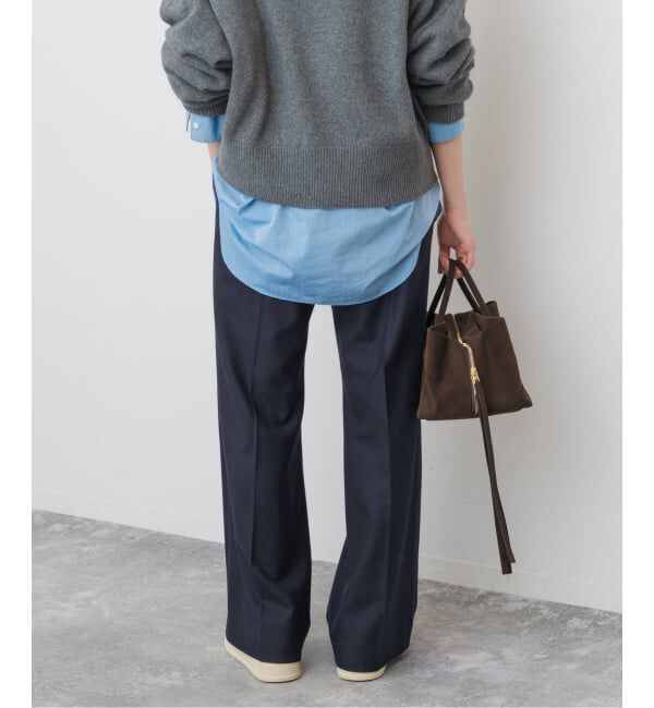Spick and Span「《セットアップ可 / 追加》ウールブレンドパンツ」|スラックス|